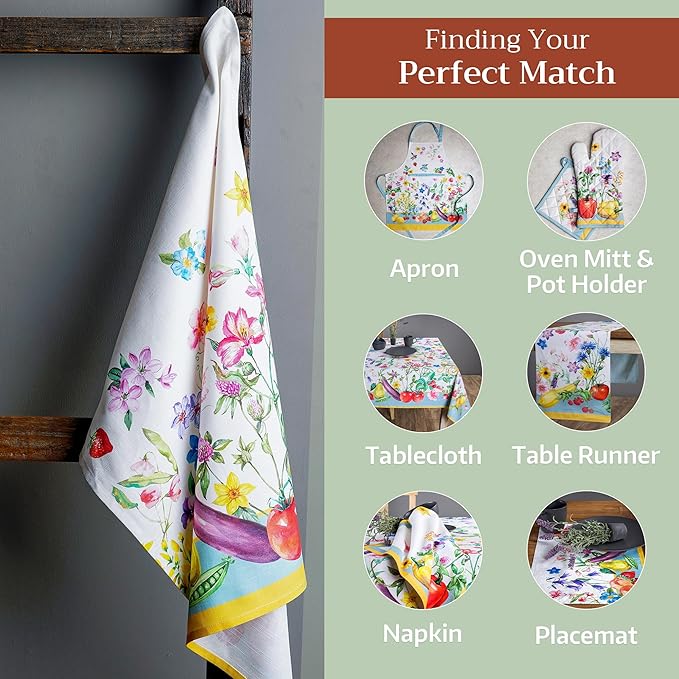 Maison d' Hermine Kitchen Towels Set of 3 100% Cotton 27.50" x 20" Reusable