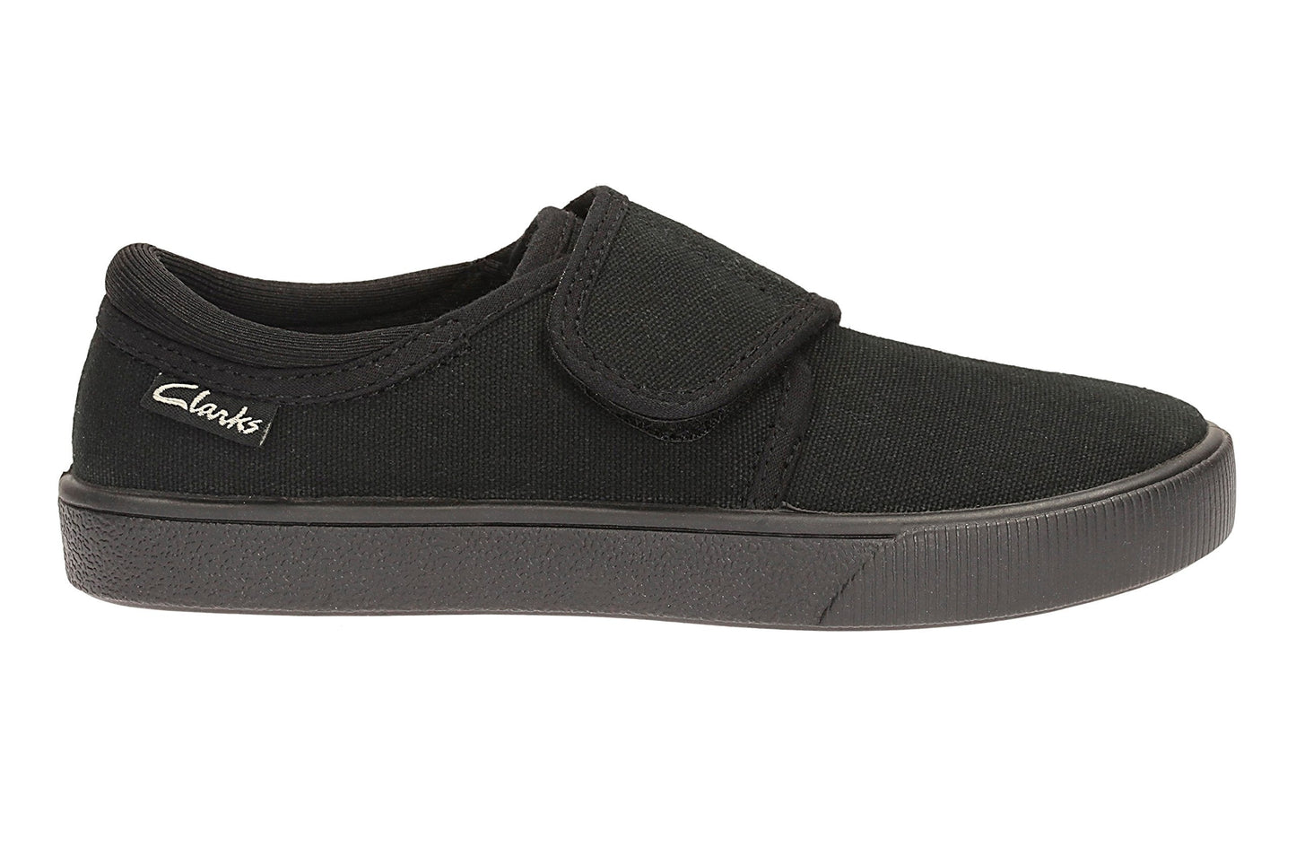 Clarks Hopper Run Kid Textile Plimsolls In Black Standard Fit Size 11½