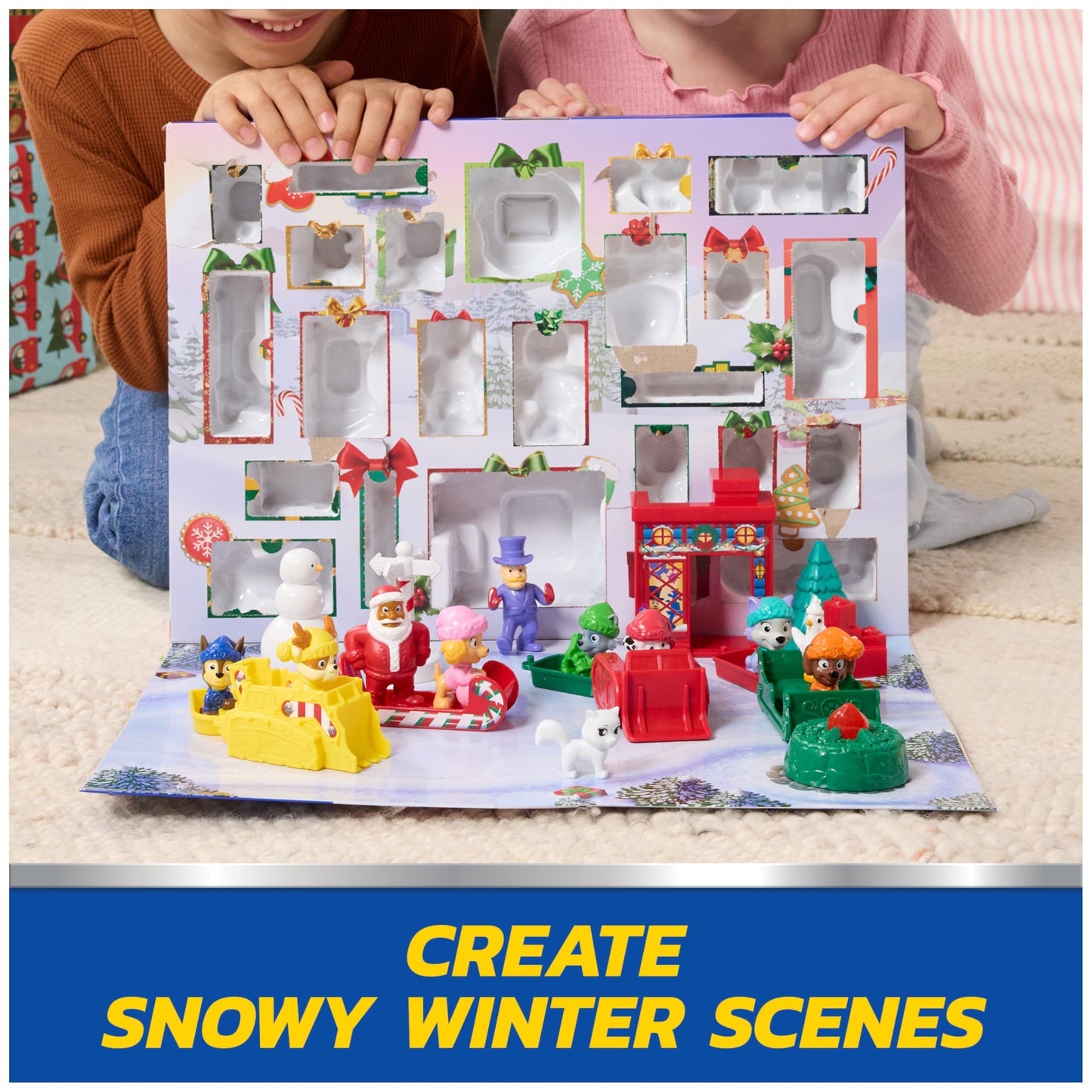 PAW Patrol Holiday Rescue 2025 Advent Calendar, 24 Surprise Toys - Figures, Miniature Vehicles & Accessories, Kids Toys for Boys & Girls Ages 3 and Up