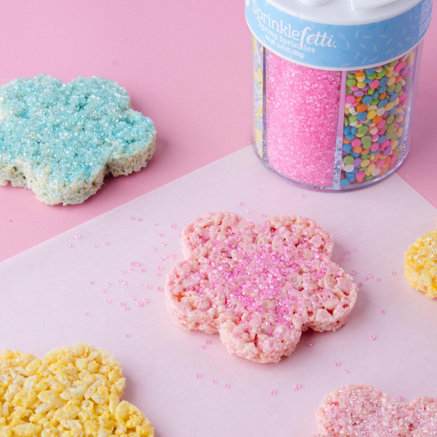 Sweets Indeed Valentines Sprinkles 6-Cell Jar | Heart Sprinkles, Red White Pink Jimmies & Sanding Sugar | Baking & Decorating | 6.45 ounces