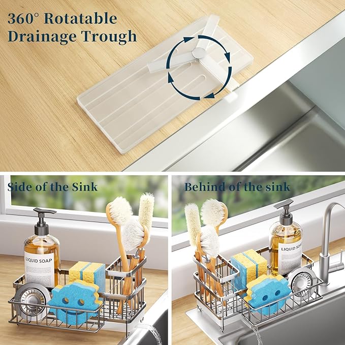 Consuemst Sponge Holder for Kitchen Sink