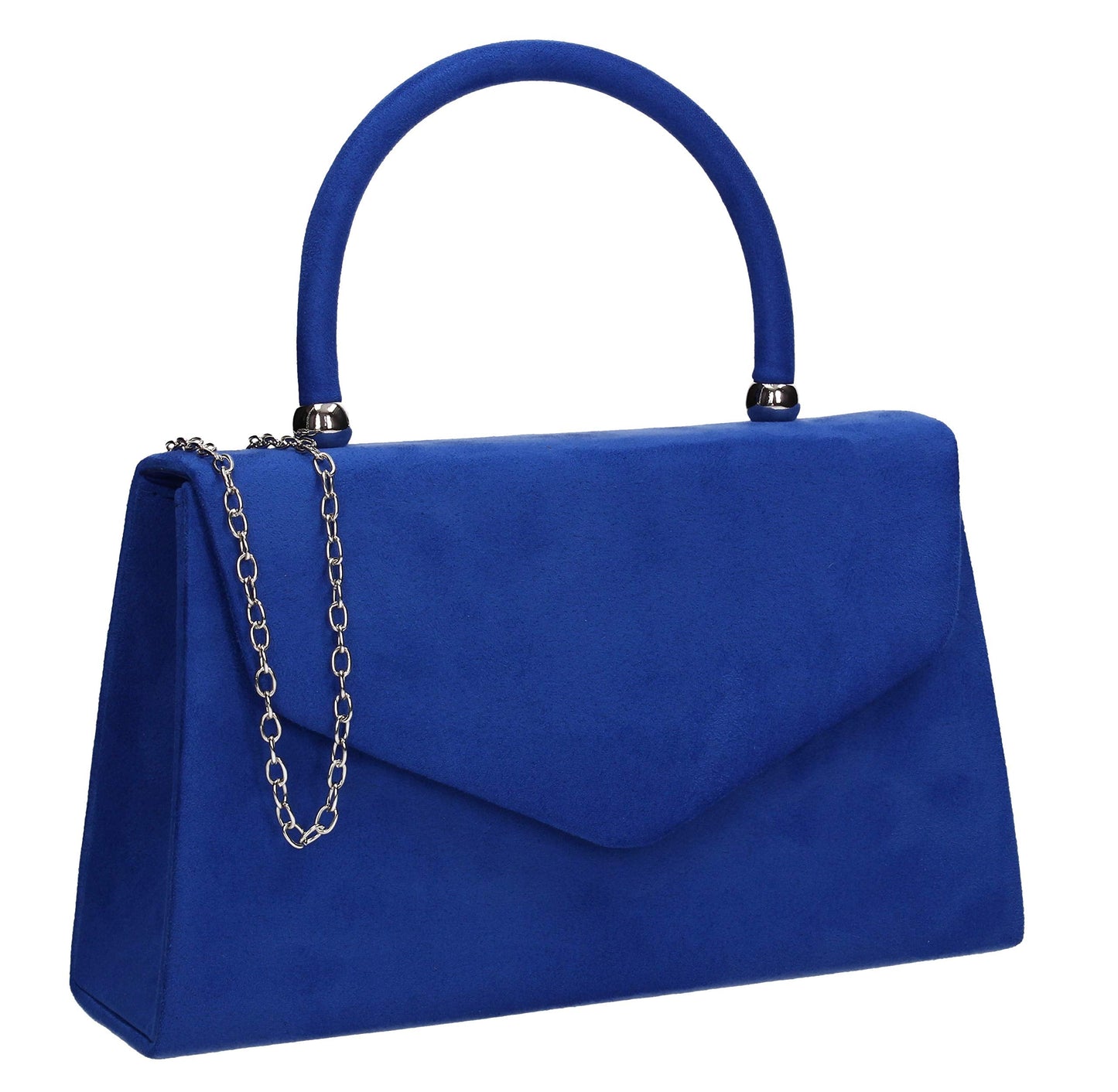 SwankySwans Women's Kendall Suede Clutch Bag, Royal Blue, One Size