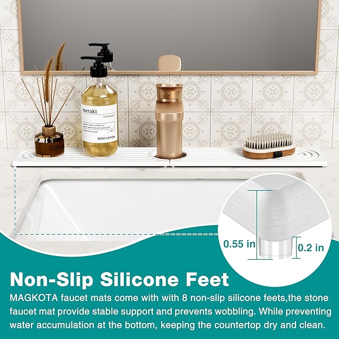 Stone Faucet Mat for Kitchen Sink