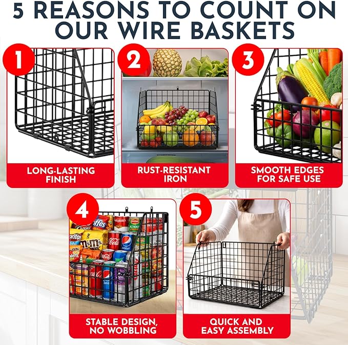 3-Tier Wall Hanging Fruit Baskets