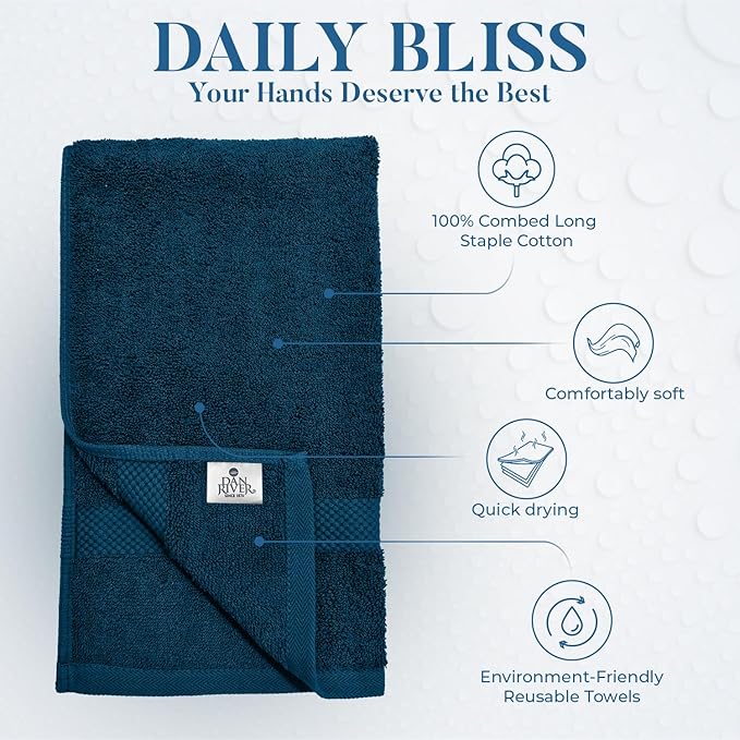 DAN RIVER 6-Pack Premium Hand Towels