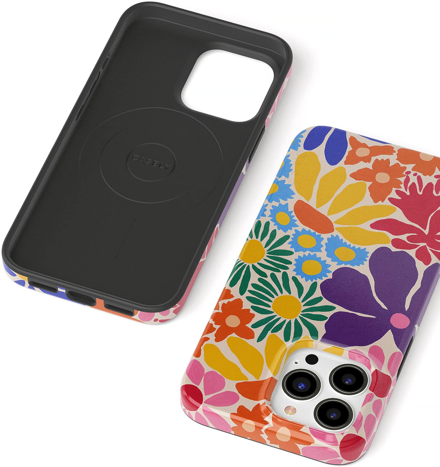 Casely iPhone 13 Pro Case | Fit Check | Neutral Checkerboard | Compatible with MagSafe | Classic Ultra Slim Design