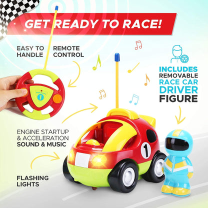 Tippi My First Remote Control Cars for 1, 2, 3 Year Olds - Car Toy for Toddler Boys or Girls - For Kids Age 1-3, Suitable for Children Age 18 Months+