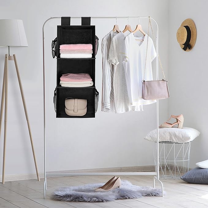 MAX Houser 3-Shelf Hanging Closet Organizer, Hanging Sweater Organizer