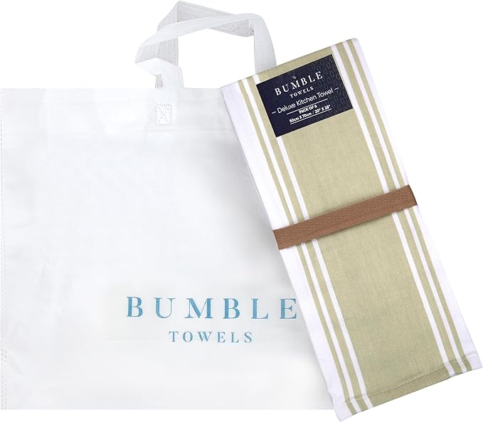 Premium Kitchen Towels | Large Cotton Dish Towels | Flat & Terry Highly