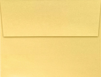 LUXPaper A2 Invitation Envelopes | Peel & Press | 4 3/8" x 5 3/4" | Gold Metallic | 80lb. Text | 50 Qty