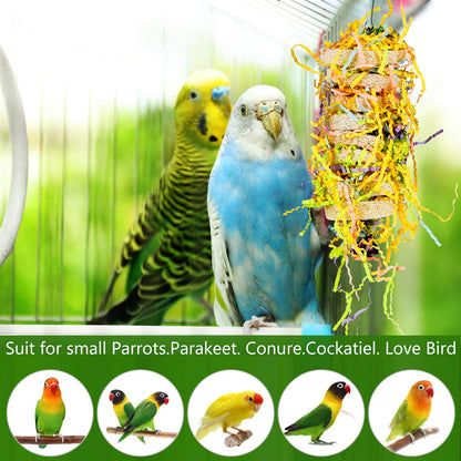 Heyu-Lotus 5 Pack Bird Shredding Toys Bird Parrots Chewing Hanging Toys Parrot Cage Shredder Toys Bird Cage Accessories for Small Parakeets, Cockatiels, Budgies, Conures, Love Birds, Finches
