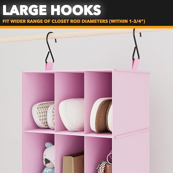 SpaceAid 2 Pack Hanging Closet Organizer and Storage