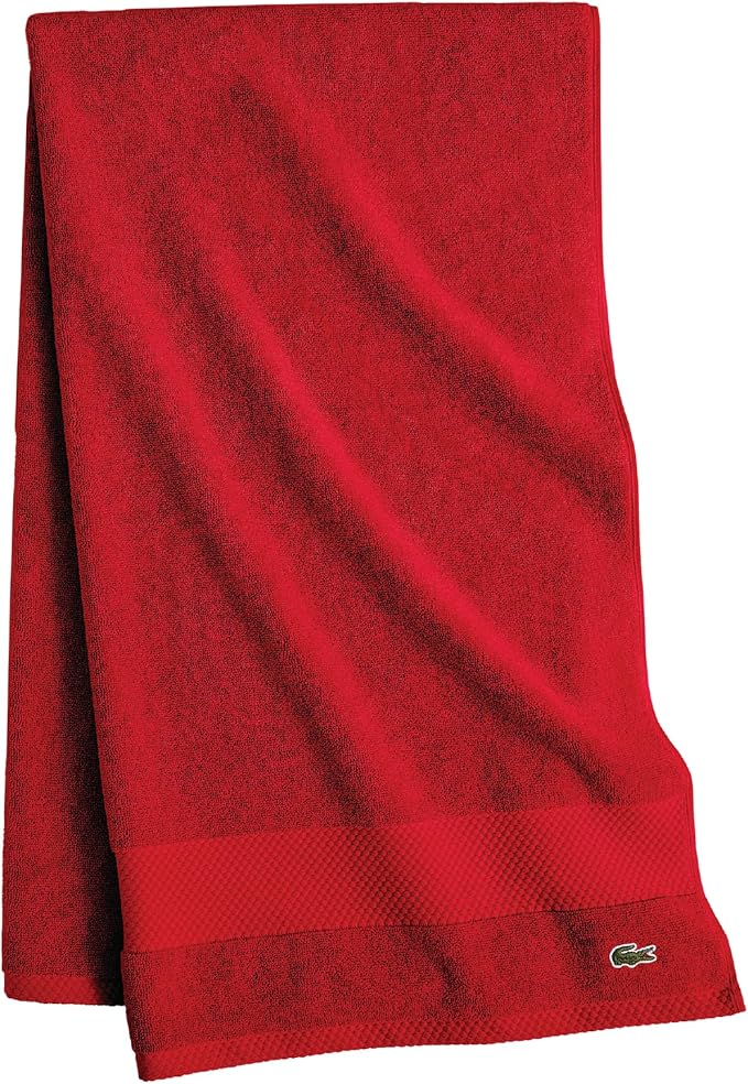 Lacoste Heritage 100% Supima Cotton Bath Towel, Formula One, Premium Super Soft