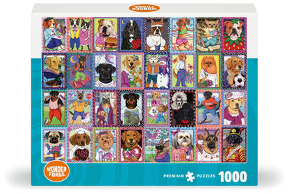 Wonder Forge Dandy Dogs 1000 Piece Jigsaw Puzzle for Adults | Unique, Perfectly-Fitting Pieces | Fun, Vibrant Imagery | Amazon Exclusive