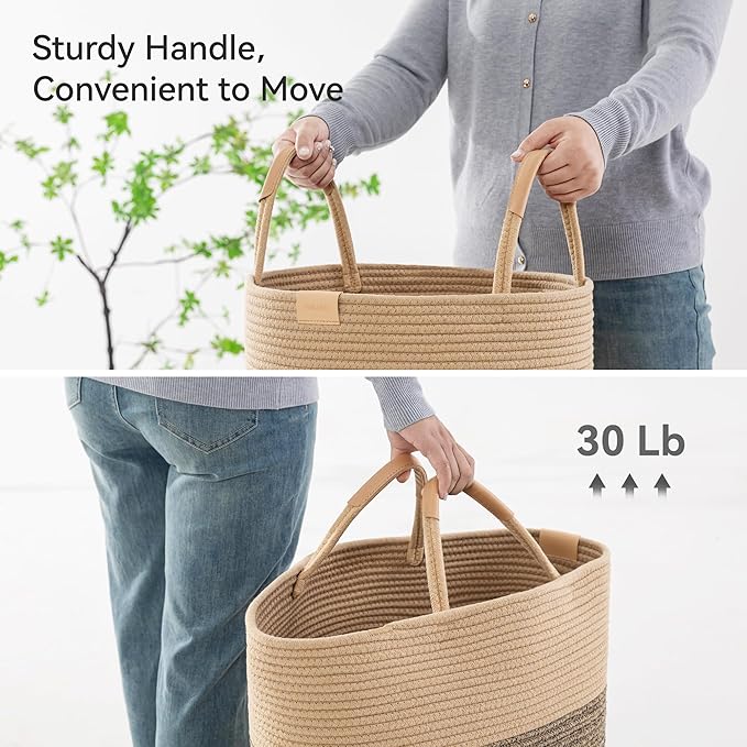 75L Striped Laundry Hamper