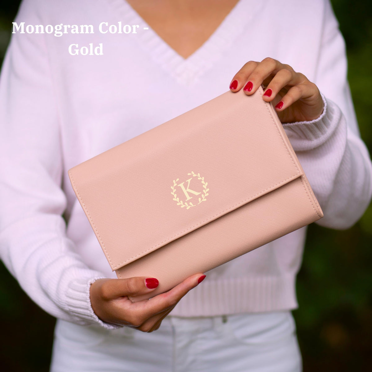 COSMIYA Personalized Initial Travel Jewelry Case - Monogram Custom Gifts For Women, Bridesmaid Gifts, Travel Jewelry Organizer, Customized Travel Jewelry Box, Birthday Gifts For Mom