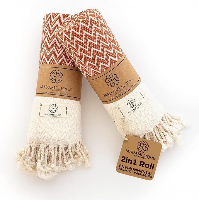 Madamelique Exclusive Hand Towels Set of 2-18 x 40 Inches