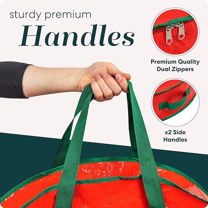 Handy Laundry Christmas Wreath Storage Bag