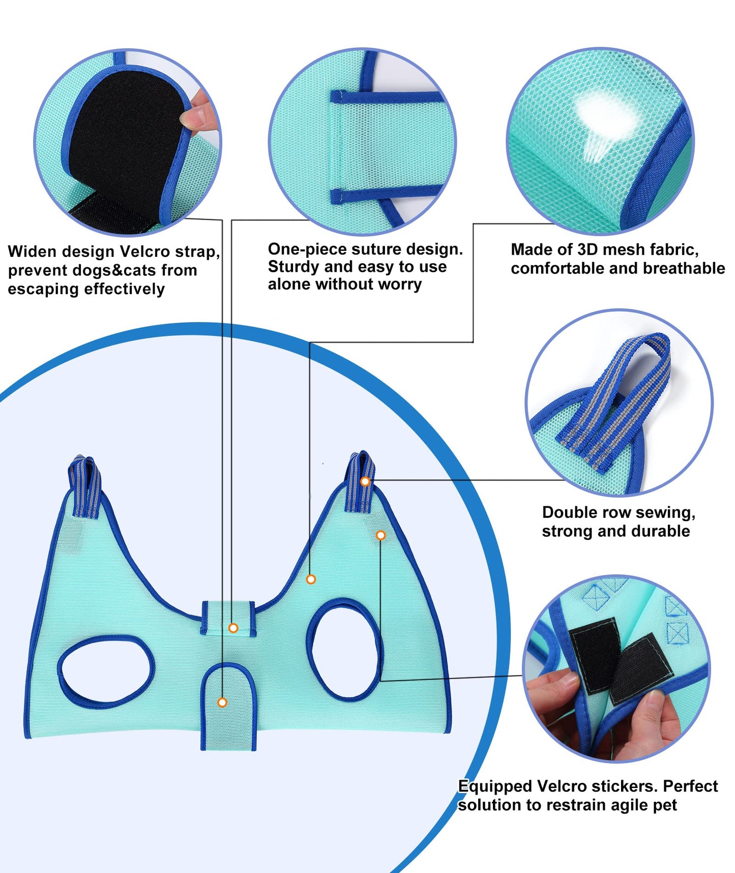 Kkiimatt 2027 New Edition Dog Grooming Hammock, Pet Grooming Hammock with Nail Clippers/File, Dog Grooming Sling with Wide Strap Sewed