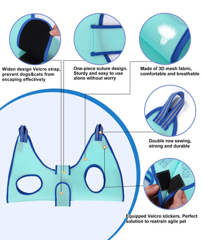 Kkiimatt 2027 New Edition Dog Grooming Hammock, Pet Grooming Hammock with Nail Clippers/File, Dog Grooming Sling with Wide Strap Sewed