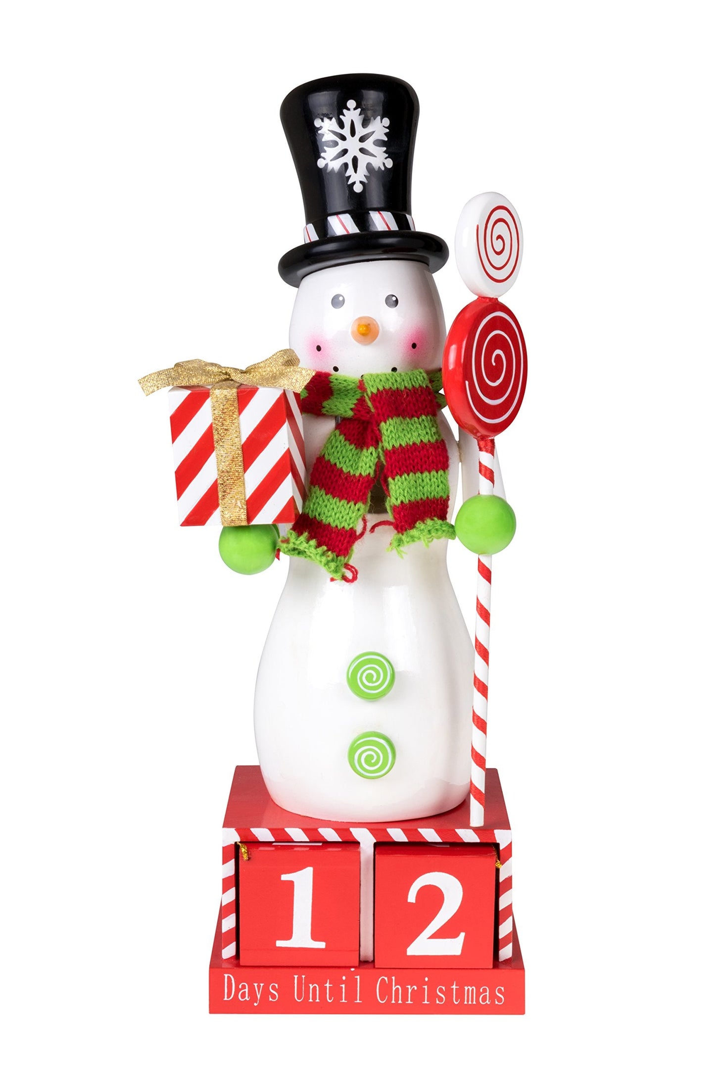 Clever Creations Wooden Christmas Advent Calendar, Countdown to Christmas, Festive Holiday Decoration, Snowman