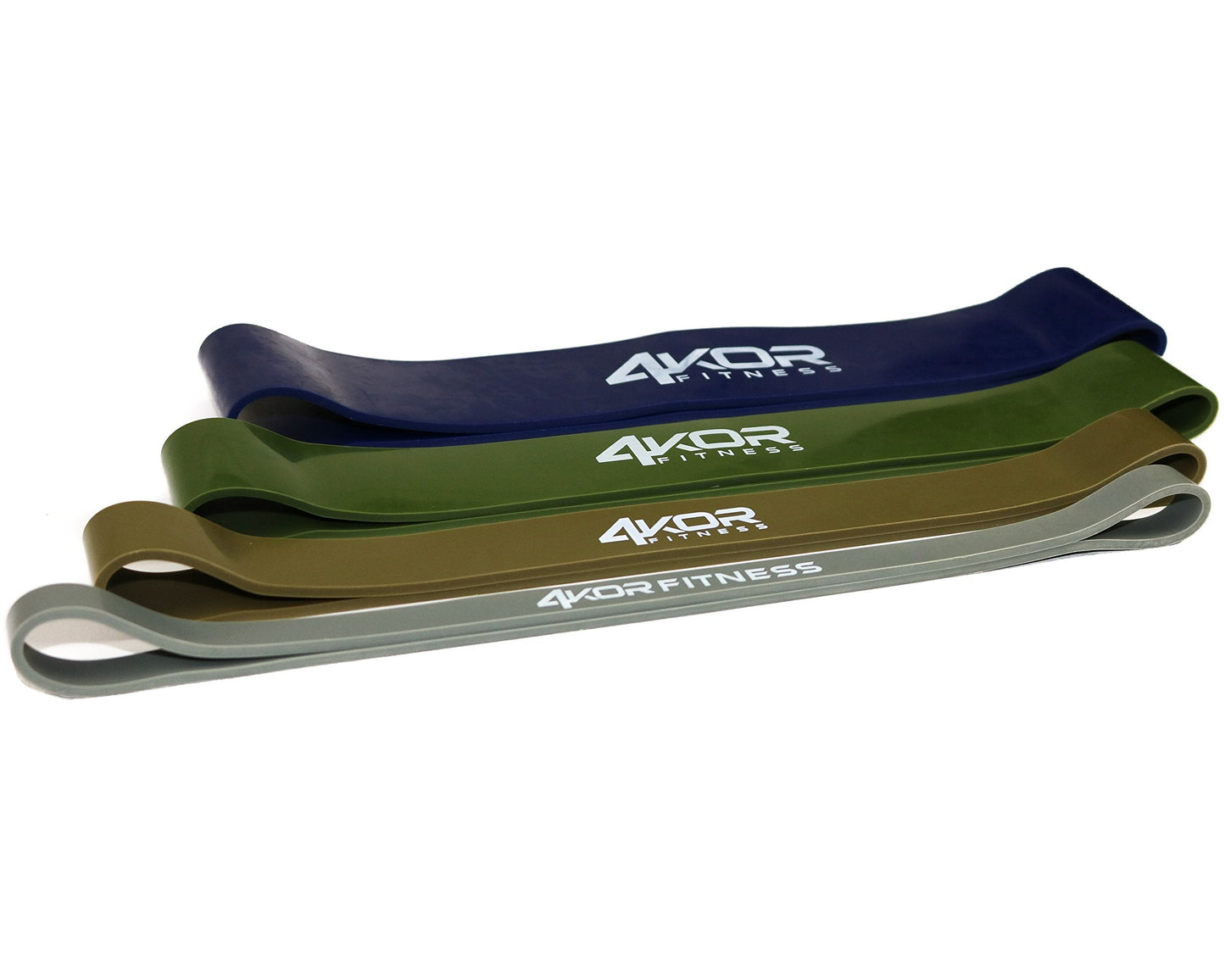 Extra Thick Exercise Resistance Bands - Set of 4 Loop Bands by 4KOR Fitness (15 to 60 lbs)