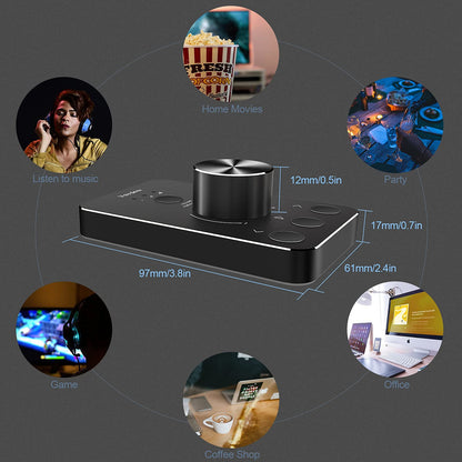 VAYDEER Volume Control Knob with One-Click Mute Function and 3 Volume Control Modes, USB Volume Knob Multimedia Controller for Win 7/8/10/Mac, Gift for Festivals Loved Ones