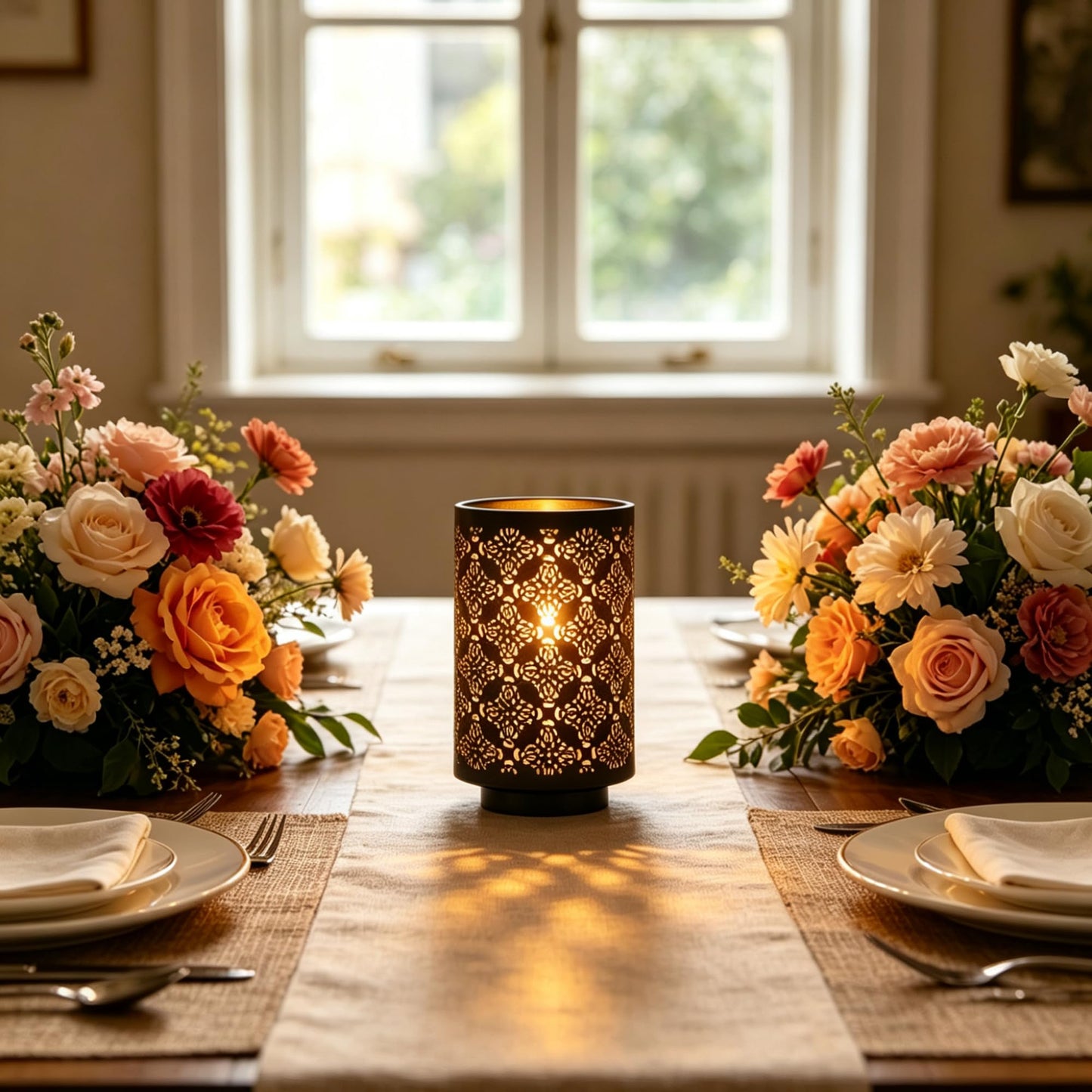 Hosley Set of 2 Diamond Cut Candle Holders Elegant 8 Inch Height Stands for Timeless Ambiance and Versatile Styling Dazzle Your Decor