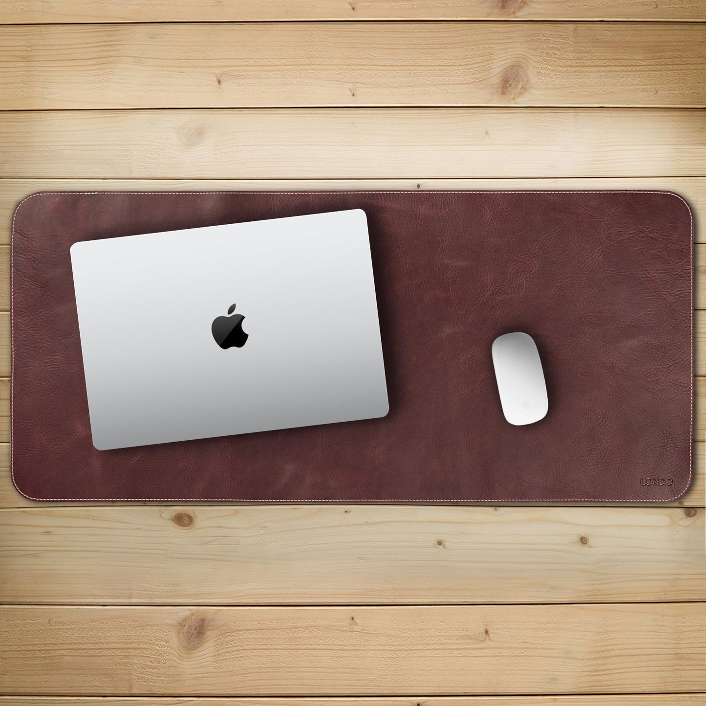 Londo Genuine Leather Extended Mouse Pad - 74x33.5cm Desk Mat - Smooth & Non-Slip Surface