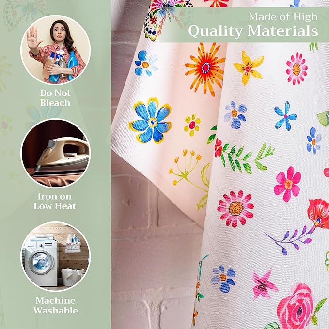 Maison d' Hermine Kitchen Towels Set of 3 100% Cotton 27.50" x 20" Reusable