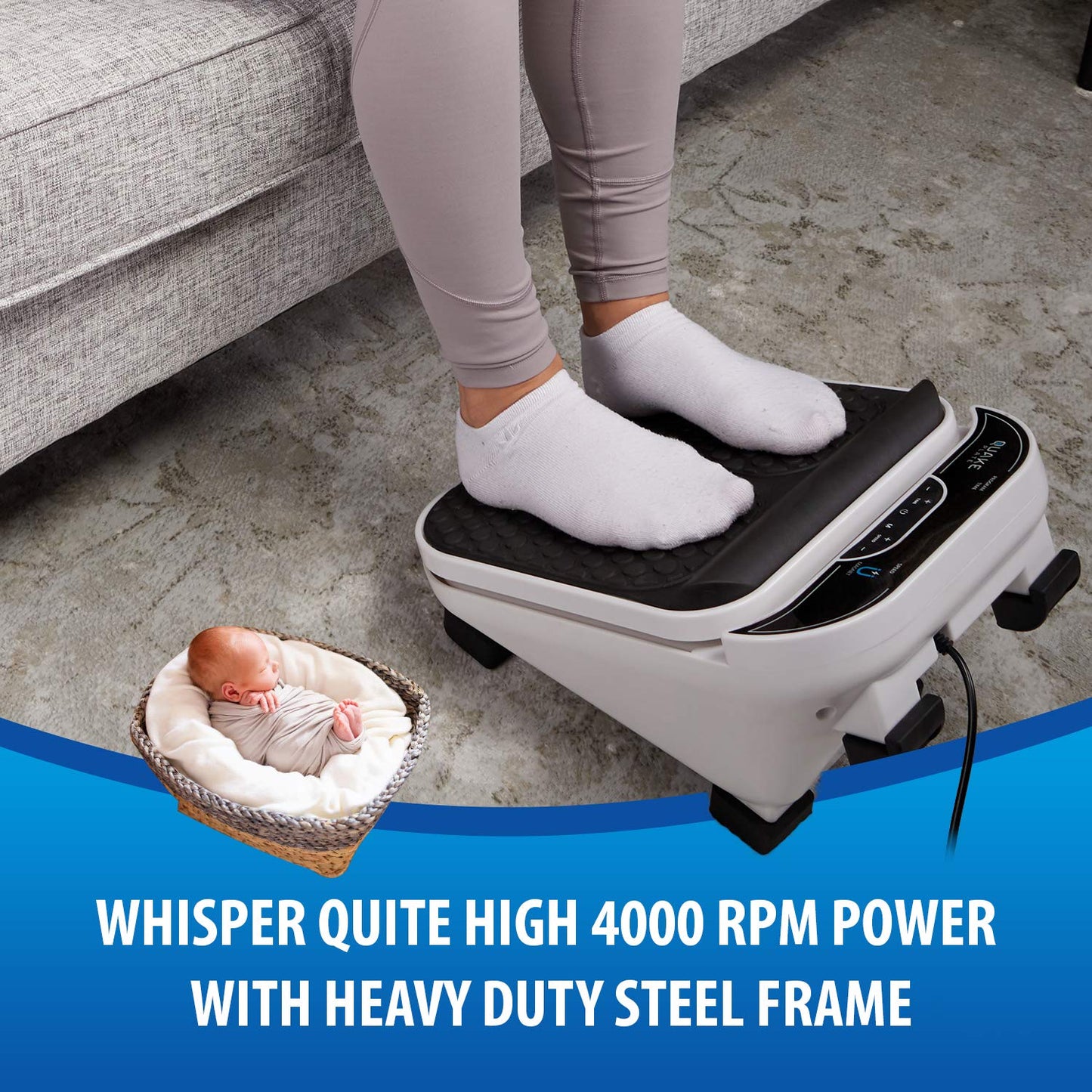 Foot Massager for Neuropathy Pain & Circulation by Quake Plate High RPM Oscillating Deep Tissue Foot & Calf Massager for Plantar Fasciitis Pain Relief, 30 Speed Vibrate with Gen 2 RF Remote
