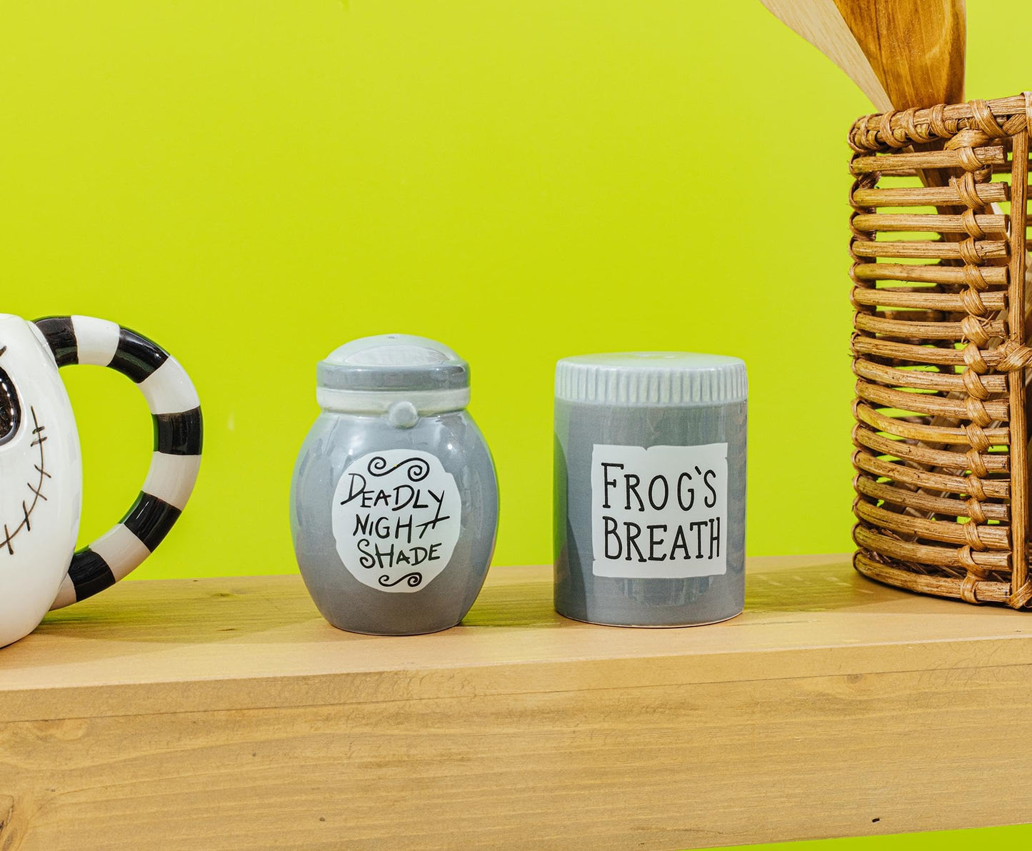 Disney The Nightmare Before Christmas Sally Jars Salt and Pepper Shaker Set | Spice Dispenser Storage Canisters