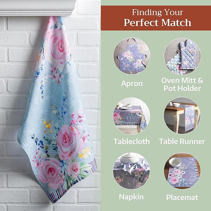Maison d' Hermine Kitchen Towels Set of 3 100% Cotton 27.50" x 20" Reusable