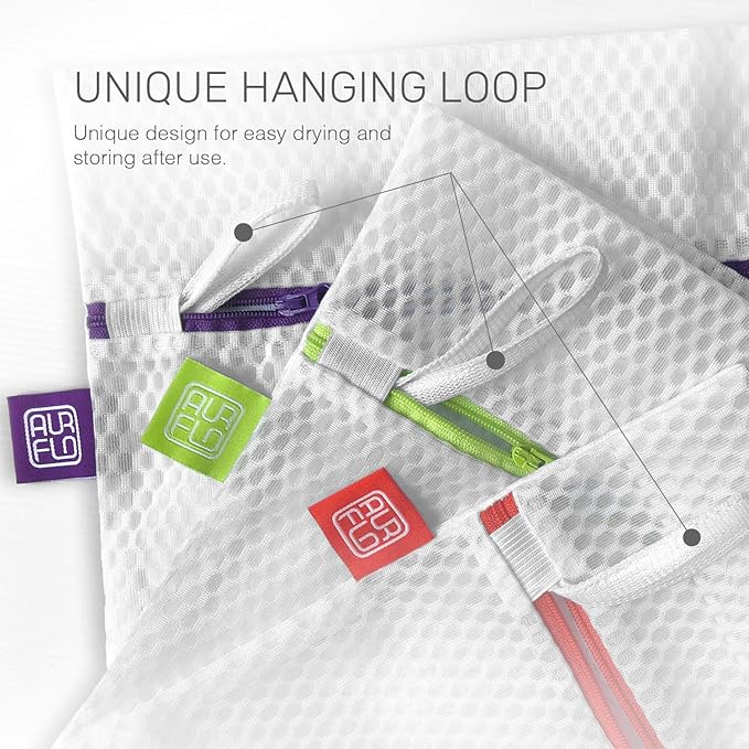 Mesh Laundry Bags for Delicates – 3 Medium Durable Net