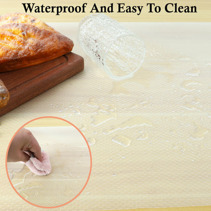 Shelf Drawer Liners for Kitchen Cabinets Non Adhesive 14 Inch Wide X 20 Ft Non Slip Waterproof Pantry Shelf Liner Cupboard Fridge Liners Mat Bathroom Drawer Protector Liner