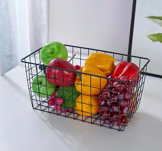 3 Pack【Extra Large】Hanging Kitchen Basket, Wire Storage Basket,