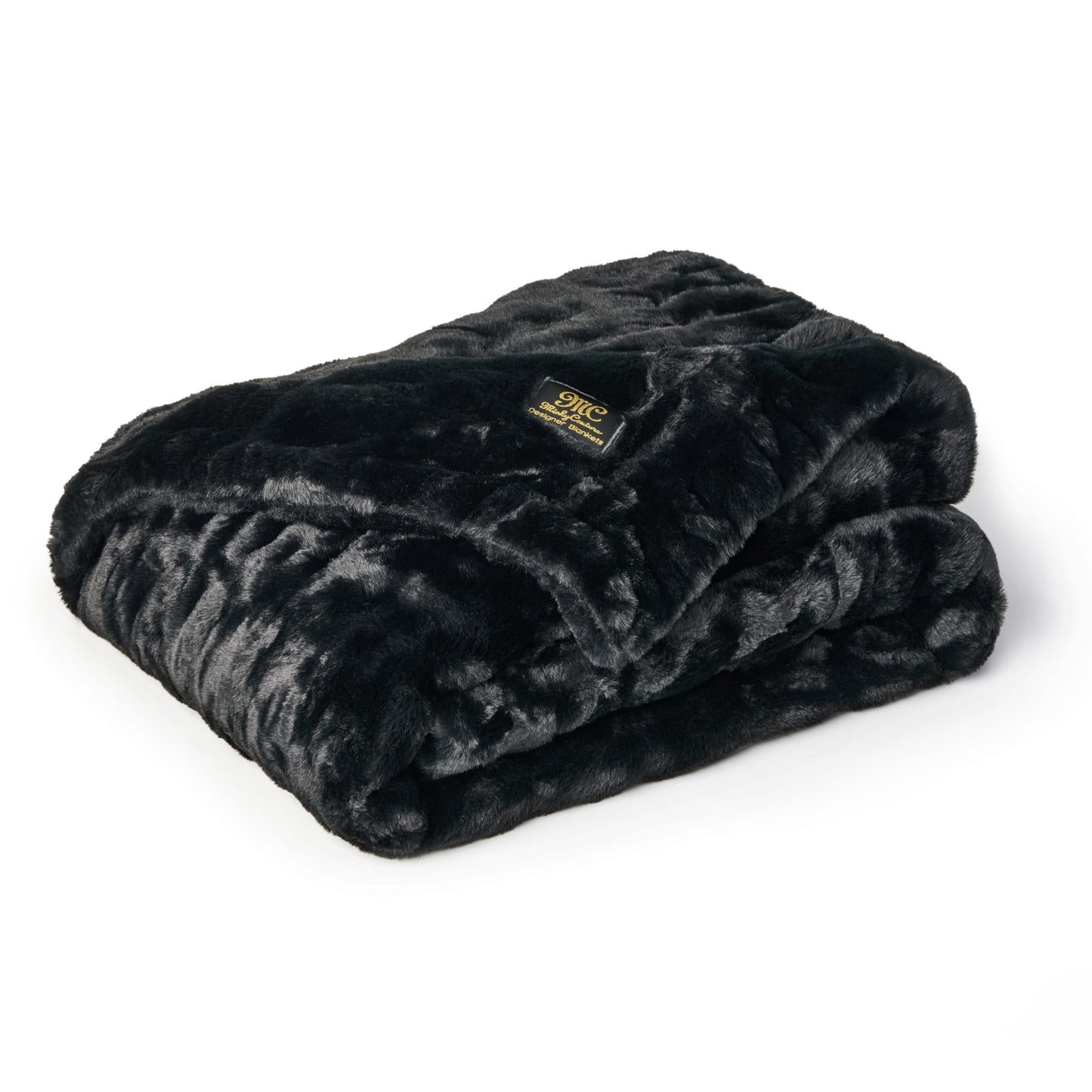 Minky Couture Hugs Blanket - Extra Plush Blanket for Premium Gifting - Stretchy Bubbled Cozy Throw - Silky Smooth - Durable & Machine-Washable - Travel-Friendly - Monster, Black