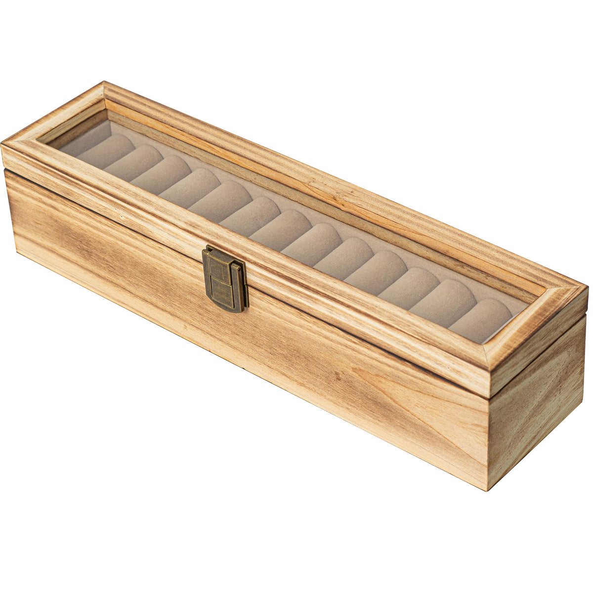 Freezing point Wood Ring Organizer Display Case Mens Ring Boxes For Multiple Rings Jewelry Storage