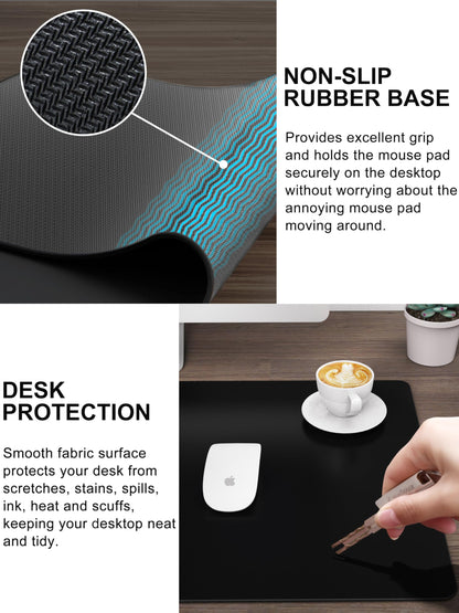 TopMade 4-in-1 Mouse Pad with 15W Wireless Charging, Foldable Phone Holder, 31.5" x 15.75" XXL Large Desk Pad, Gaming Mousepad with Ultra-Smooth Surface, Non-Slip Base, Waterproof Desk Mat, Black