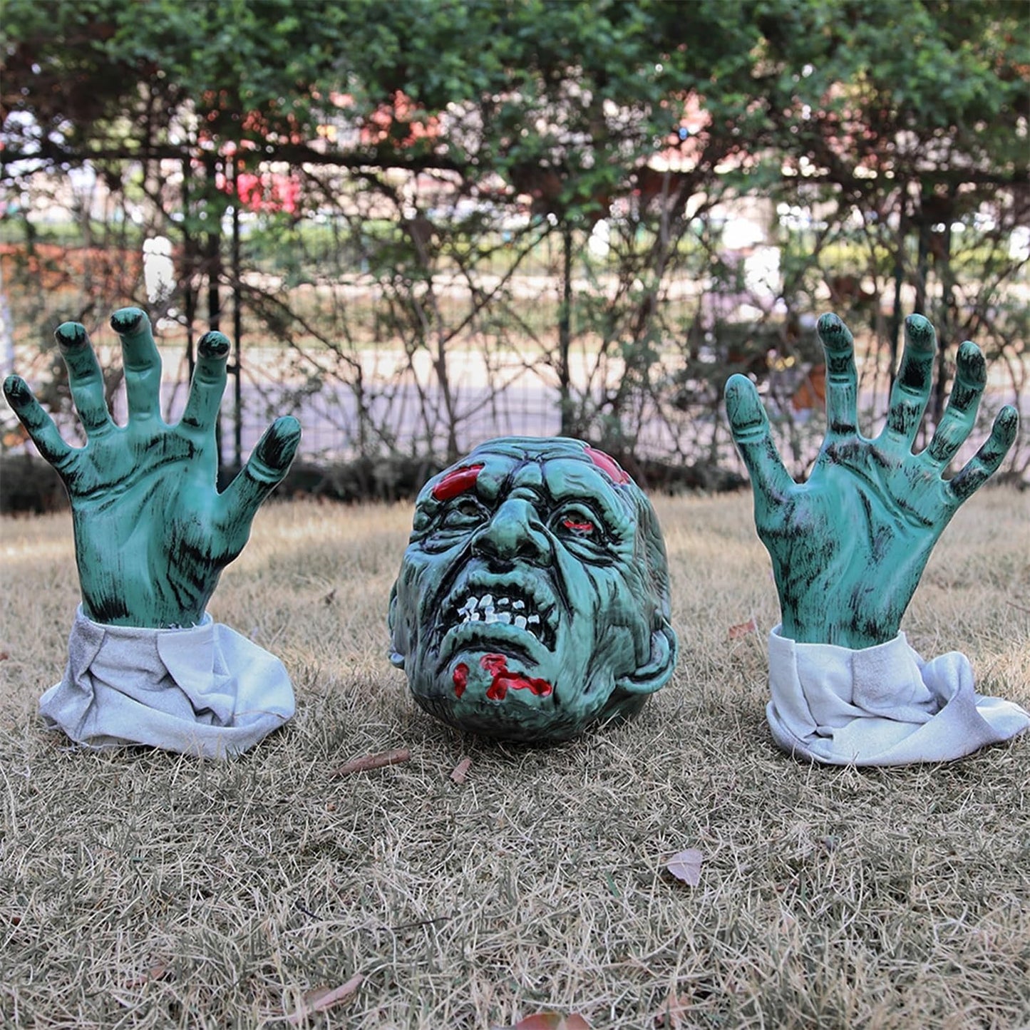 LZGSHF Realistic Zombie Garden Stakes Halloween Decorations Outdoor Yard Stakes Outside House Lawn Patio Party Graveyard Scenes Halloween Decor