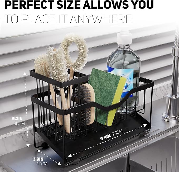 Small Kitchen Sink Caddy Organizer and sponge holder