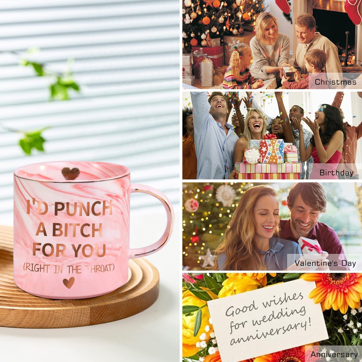 Birthday Gifts for Women Girlfriend Sister Friends, Valentines Day Gifts for Her, Galentines Mothers Day Mom Present for Mom Wife from Daughter Son, 12 OZ Funny Coffee Mug Christmas Stocking Stuffers