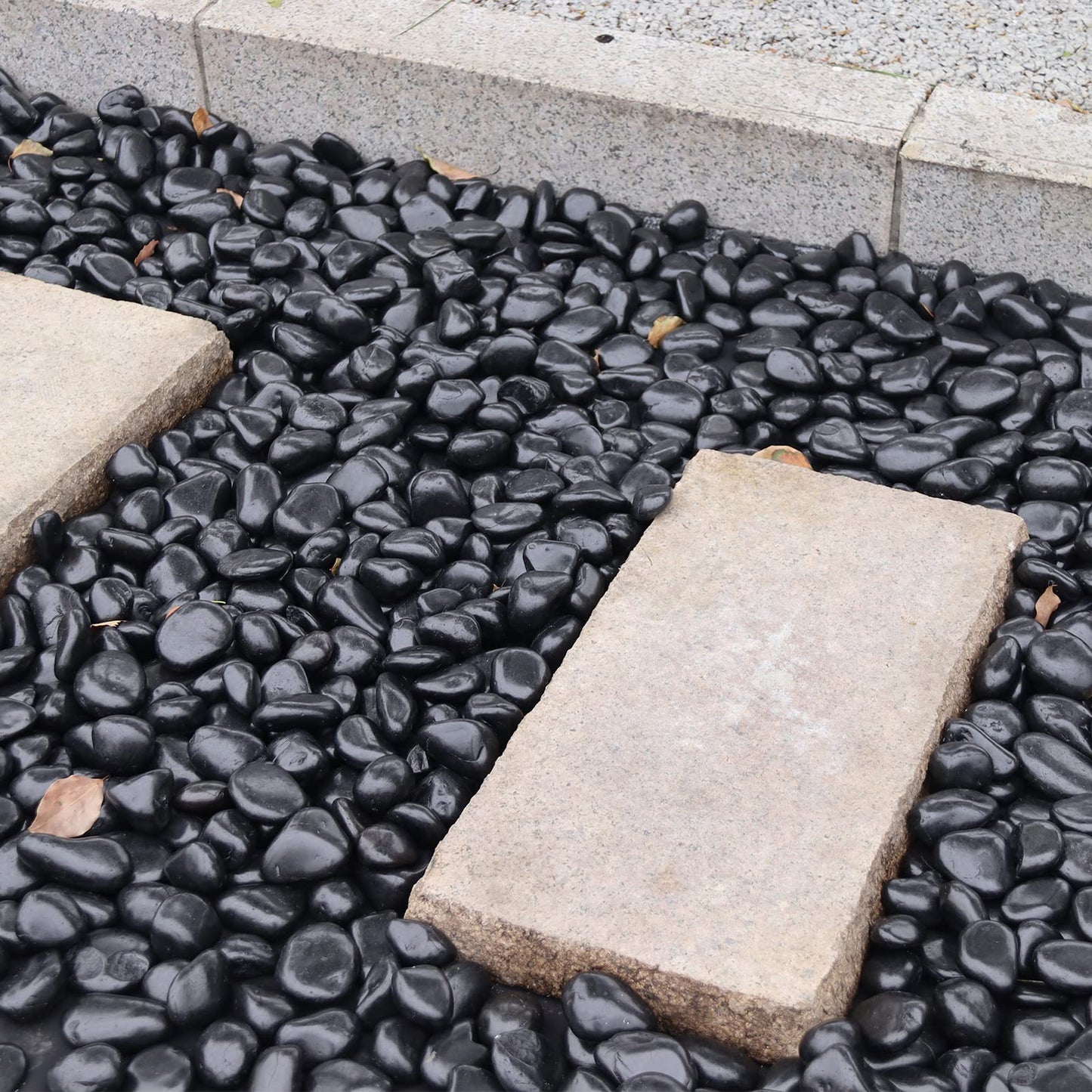 Lechloris 10Ib Black River Rocks for Landscaping-Polished Pebbles for Plants-Garden Decorative Stones-1-2 Large Plant Rocks,Ideal for Aquarium, Home Decor