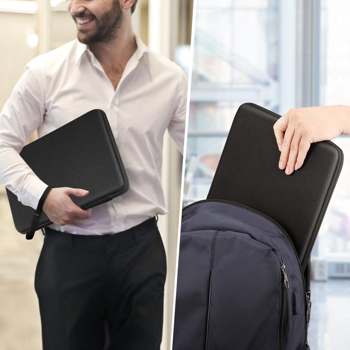 FINPAC Hard Shell Laptop Sleeve Case for 13-inch MacBook Air M3/A3113 M2/A2681 M1/A2337 2024-2018, MacBook Pro 14 2024-2019 M4/M3/M2, MacBook Pro 13 A2686 A2338, Shockproof Cover Carrying Bag,