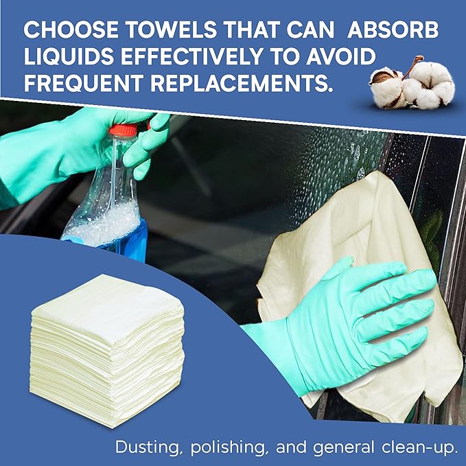 Shop Towels| Multipurpose Commercial and Residential Shop Cleaning| Car Wash