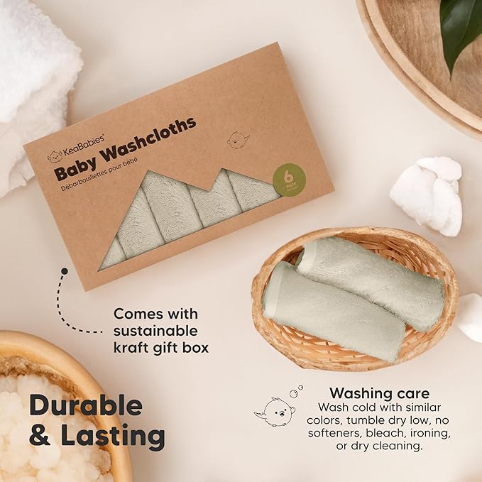6-Pack Baby Washcloths