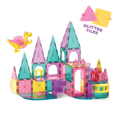 Magna-Tiles Castle DLX 48-Piece Magnetic Construction Set, The Original Magnetic Building Brand, 2.76 in x 17 in x 12 in