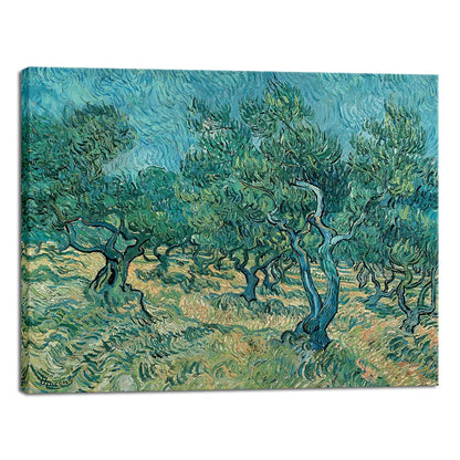 Wieco Art Olive Grove 2 Canvas Print of Vincent Van Gogh Wall Art Paintings Reproduction Field Pictures Artwork for Wall Decor and Home Decorations