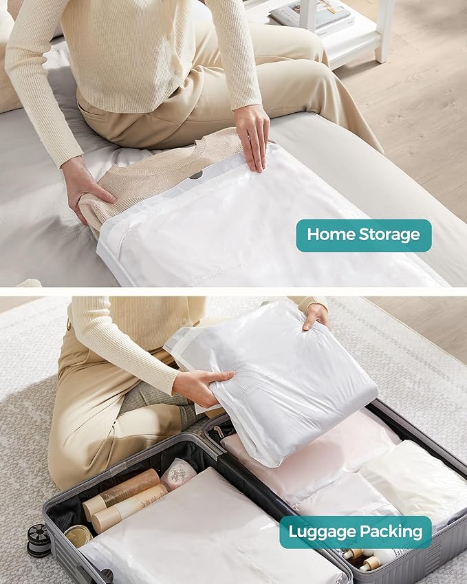 SONGMICS Trash Bags for 8-Gallon Trash Cans, Drawstring Kitchen Garbage Bags