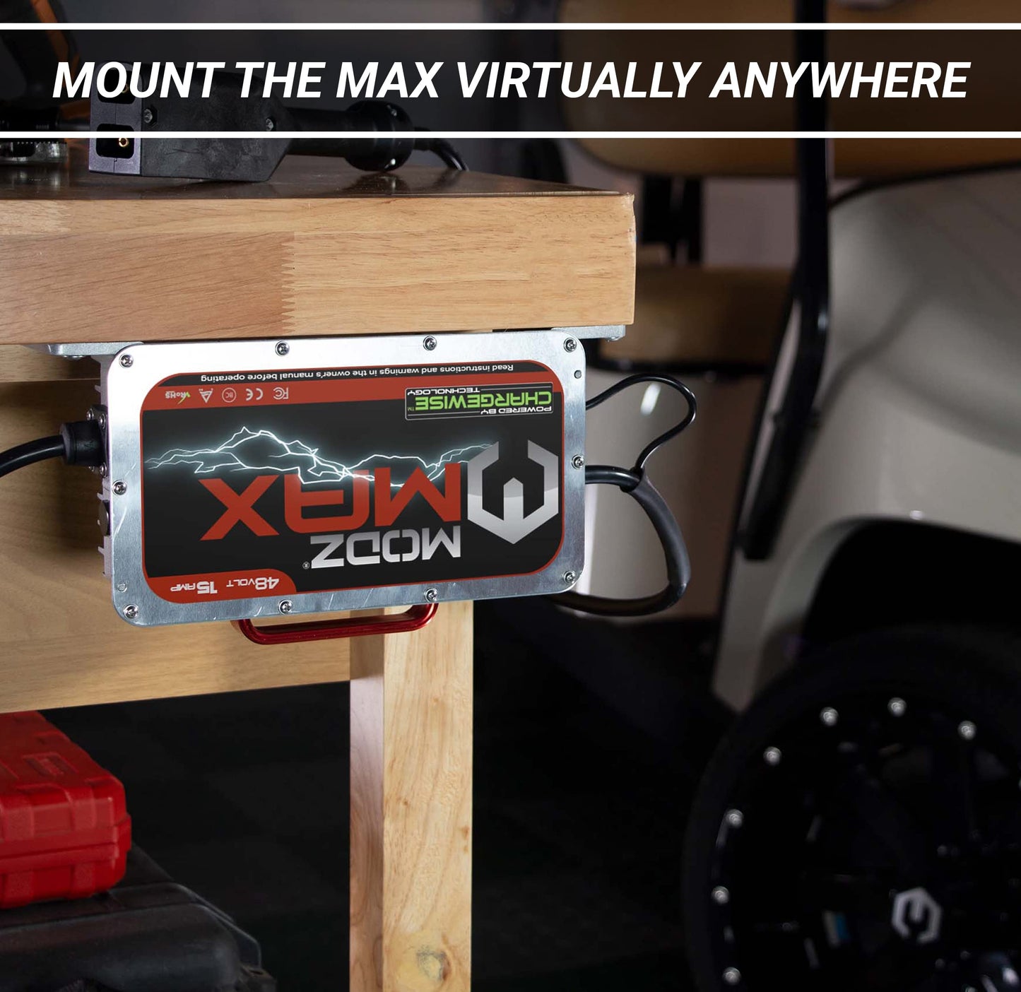 MODZ Max48 15 AMP Club Car Battery Charger for 48 Volt Golf Carts